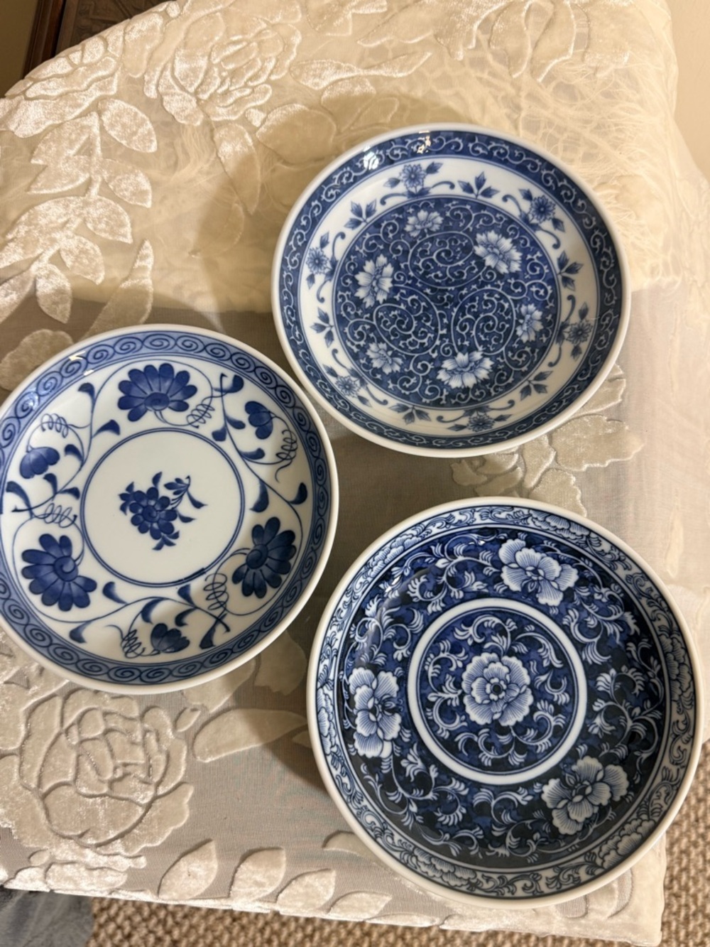Blue and White Porcelain Decorative plates - Set of 3